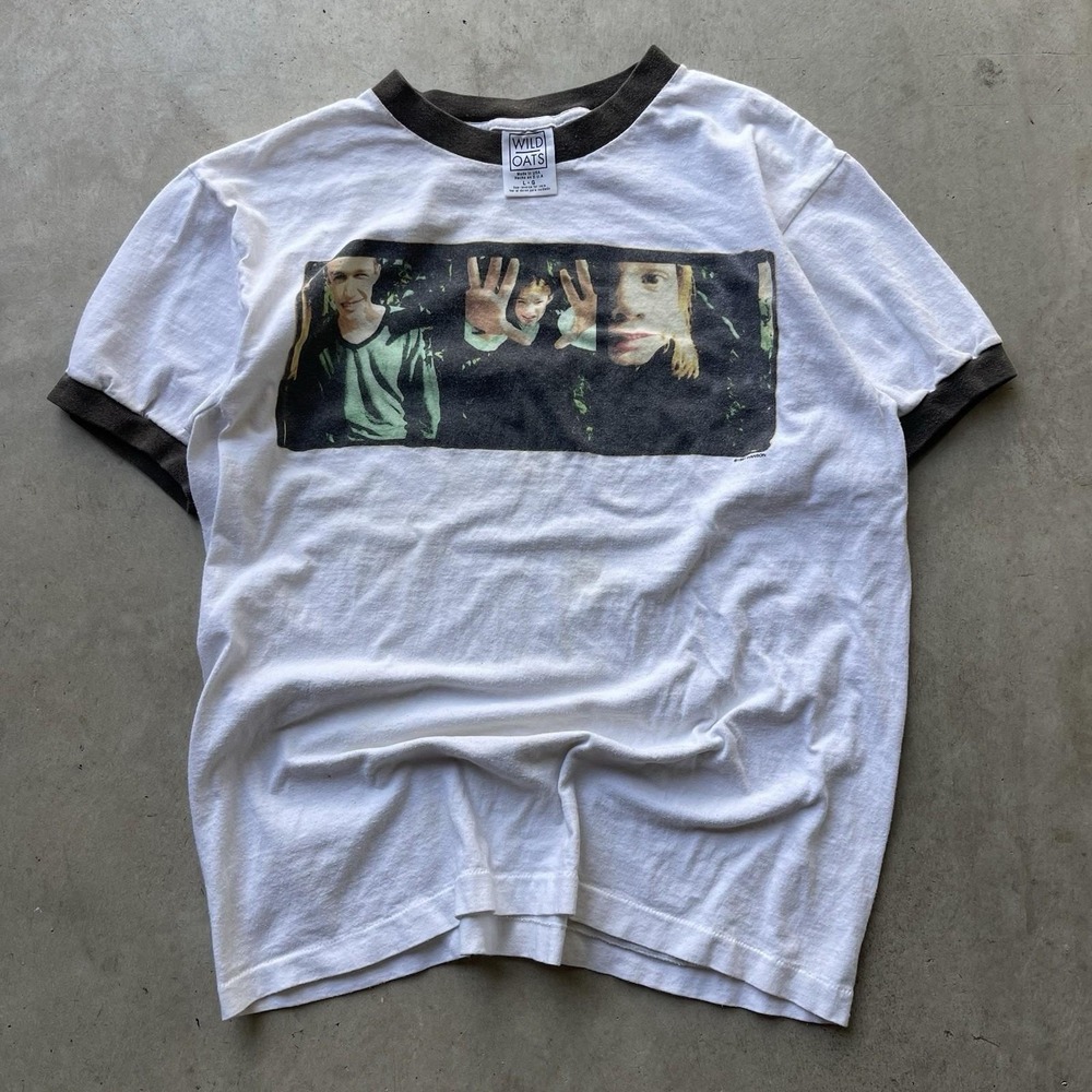 Vintage Hanson Band T Shirt Ringer Tee 90s Wild Oats USA Mens L MMMBop Pop